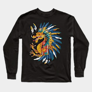 Beautiful native American dragon Long Sleeve T-Shirt